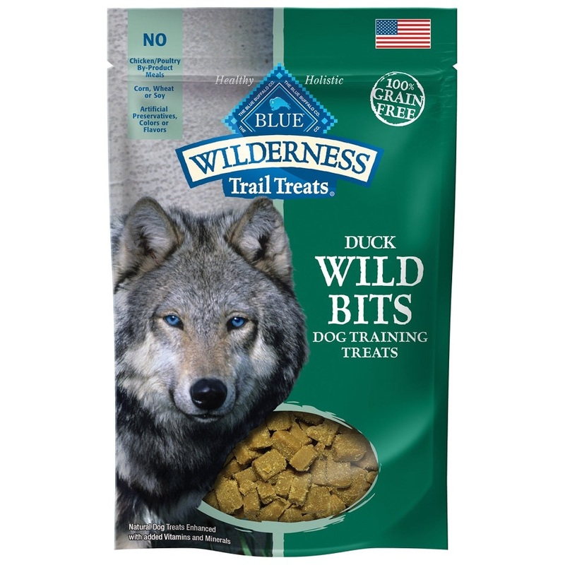 Blue Buffalo Wilderness Trail Treats Duck Wild Bits Grain-Free Training Dog Treats
