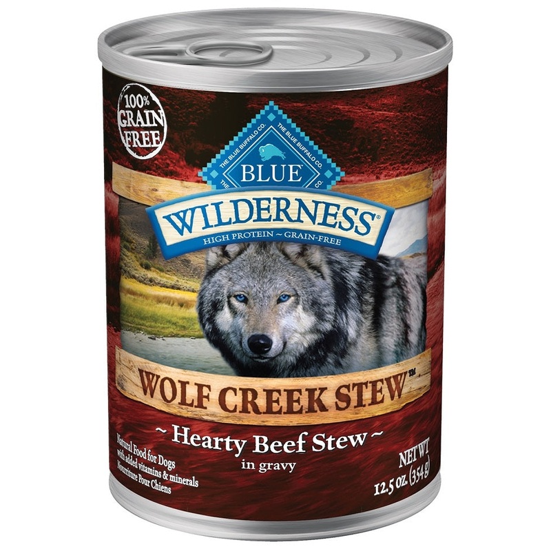 Blue Buffalo Wilderness Wolf Creek Stew Grain-Free Hearty Beef Stew Adult Canned Dog Food