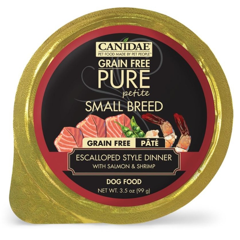 Canidae Grain Free PURE Petite Small Breed Escalloped Style Dinner Pate with Salmon and Shrimp Wet Dog Food