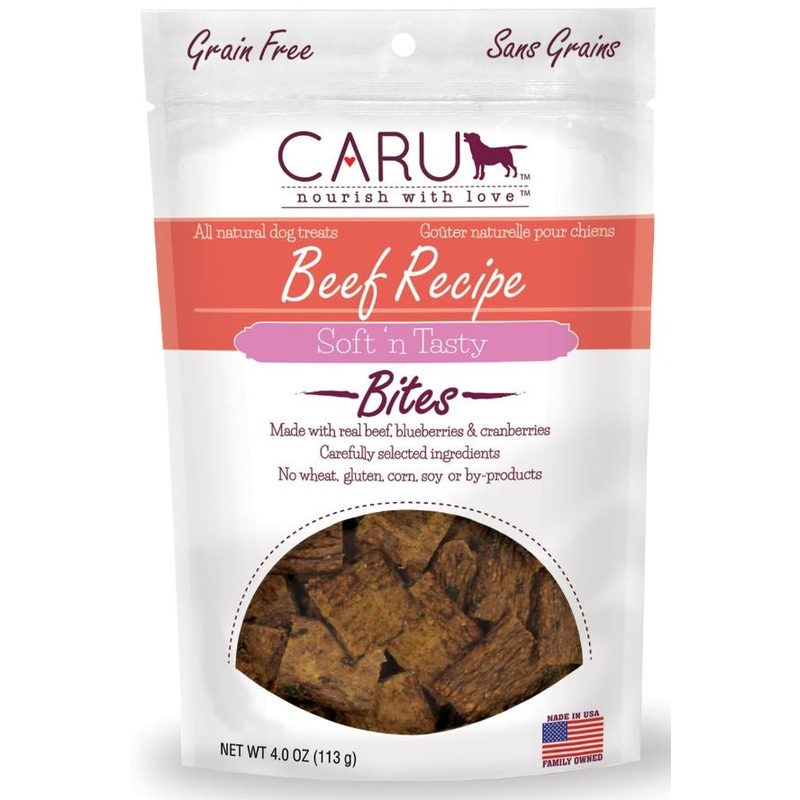 Caru Natural Grain Free Beef Recipe Bites for Dogs