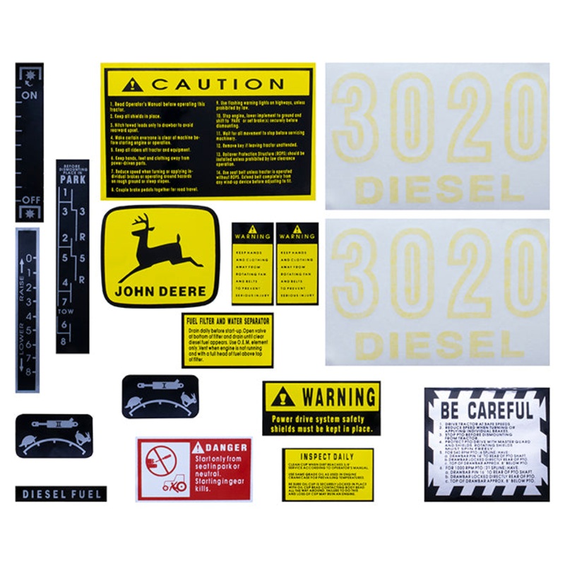 Decal Set for John Deere 3020