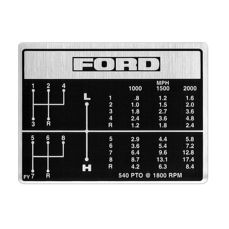 Shift Pattern Decal for Ford 2000, 3000
