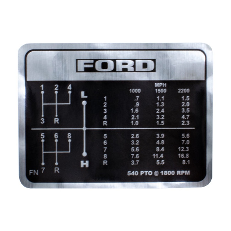 Shift Pattern Decal for Ford 4000