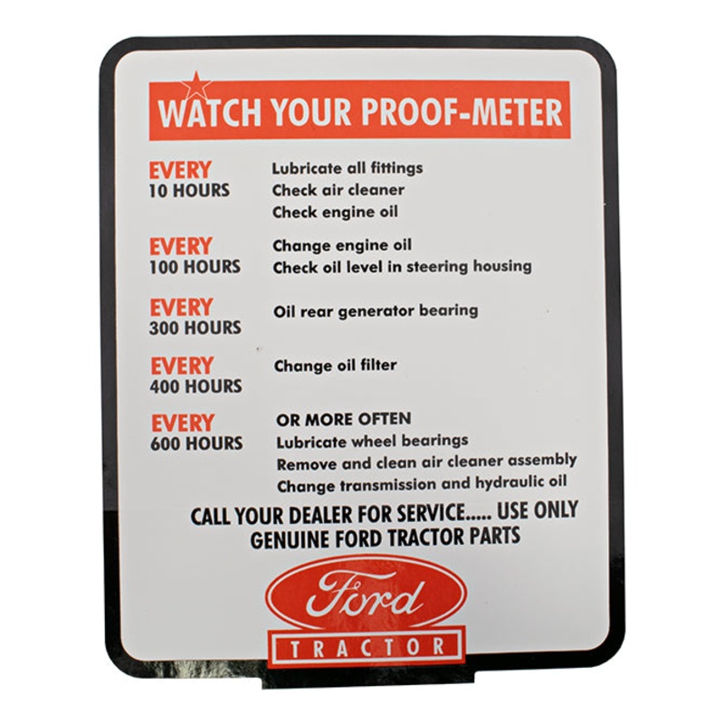 Tachometer Decal for Ford 8N