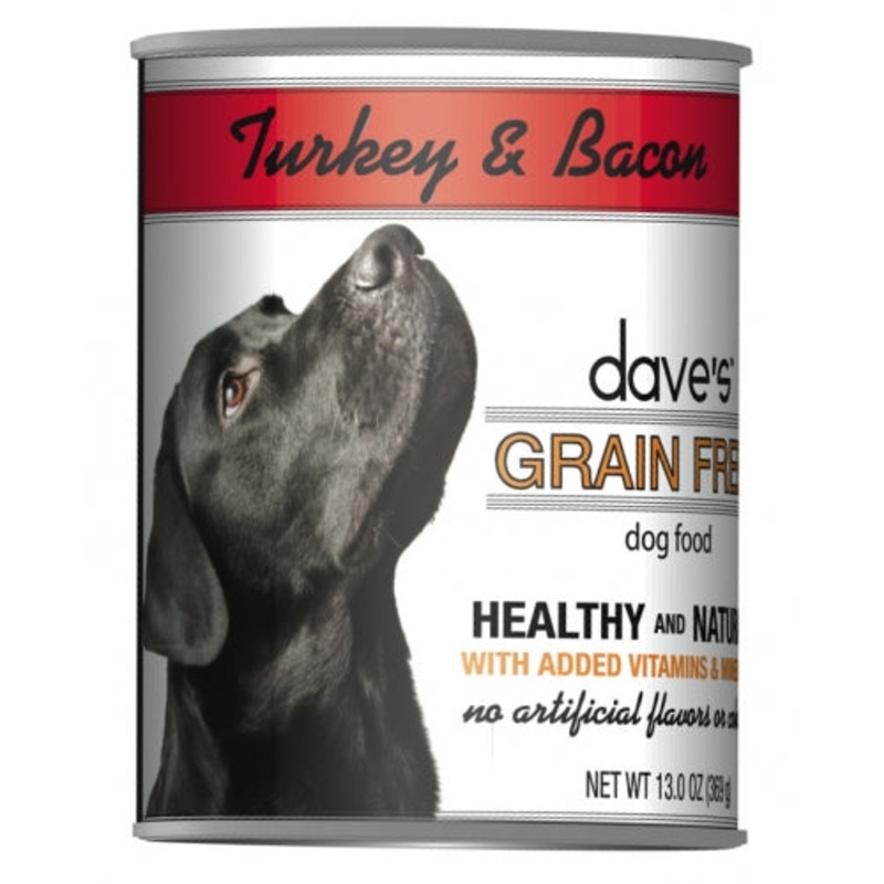 Dave’s Grain Free Turkey and Bacon Canned Dog Food