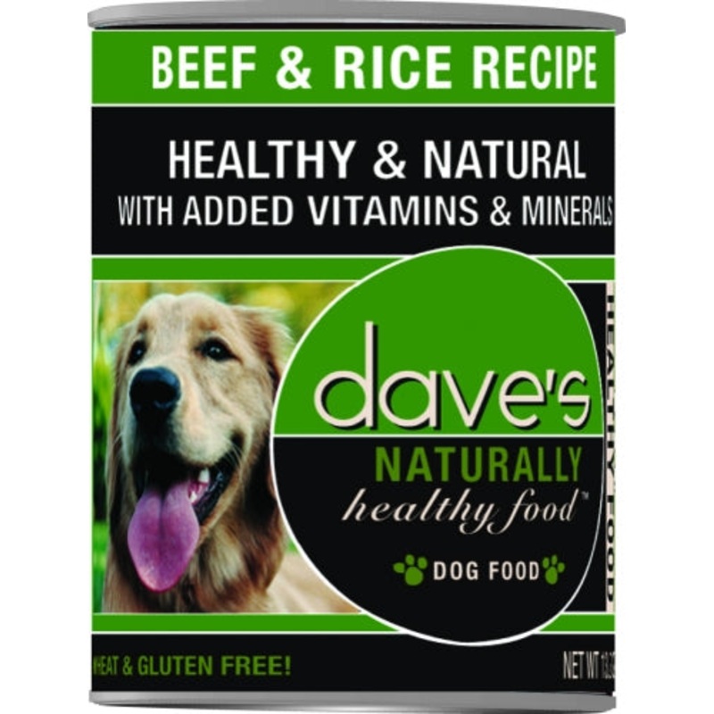 Dave’s Naturally Healthy Beef And Rice Canned Dog Food
