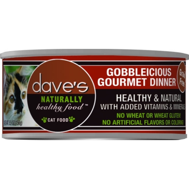 Dave’s Naturally Healthy Gobbleicious Gourmet Dinner Canned Cat Food