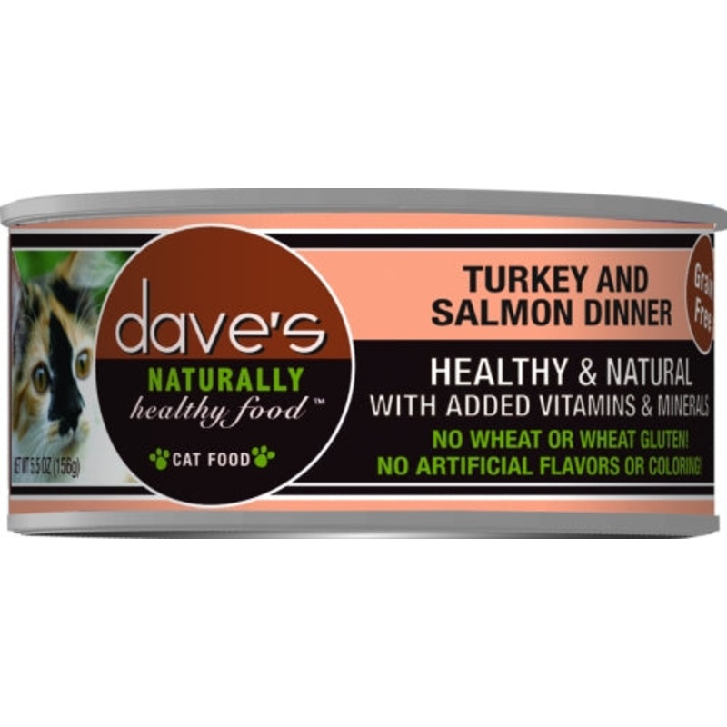 Dave’s Naturally Healthy Turkey and Salmon Dinner Canned Cat Food