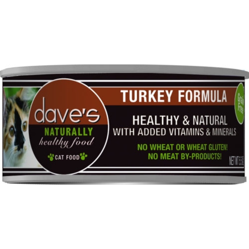 Dave’s Naturally Healthy Turkey Formula Canned Cat Food