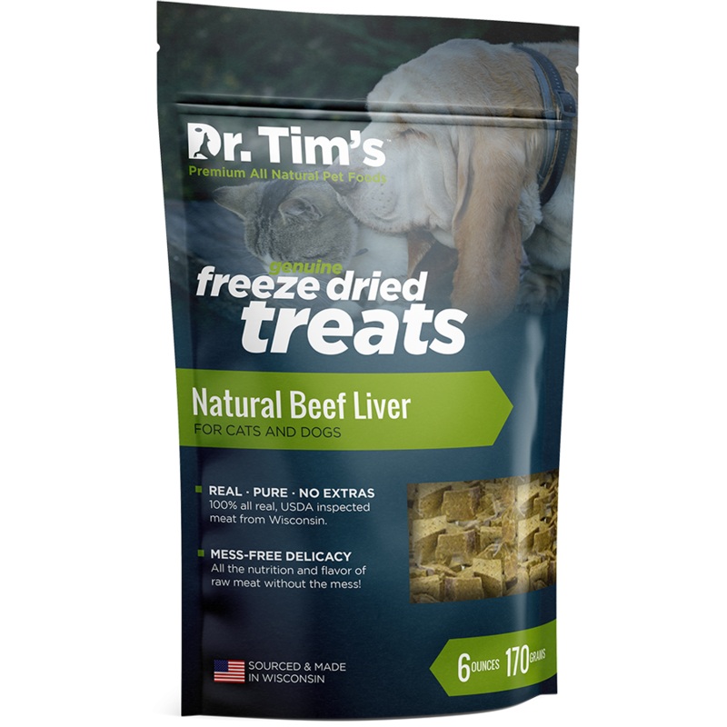 Dr. Tim’s Freeze Dried Natural Beef Liver Dog and Cat Treats