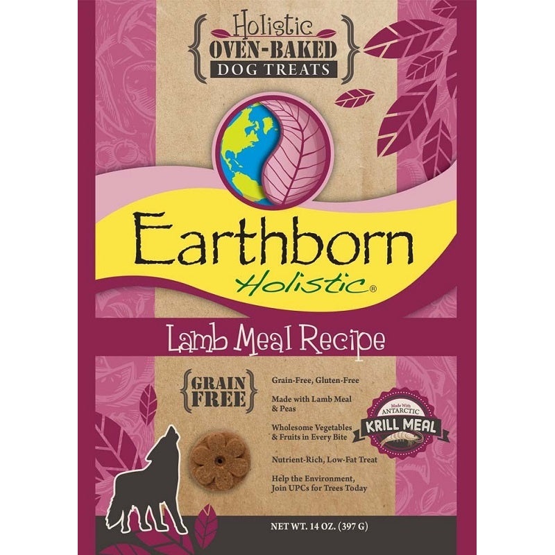 Earthborn Holistic Grain Free Oven Baked Biscuits Lamb Meal Recipe Dog Treats