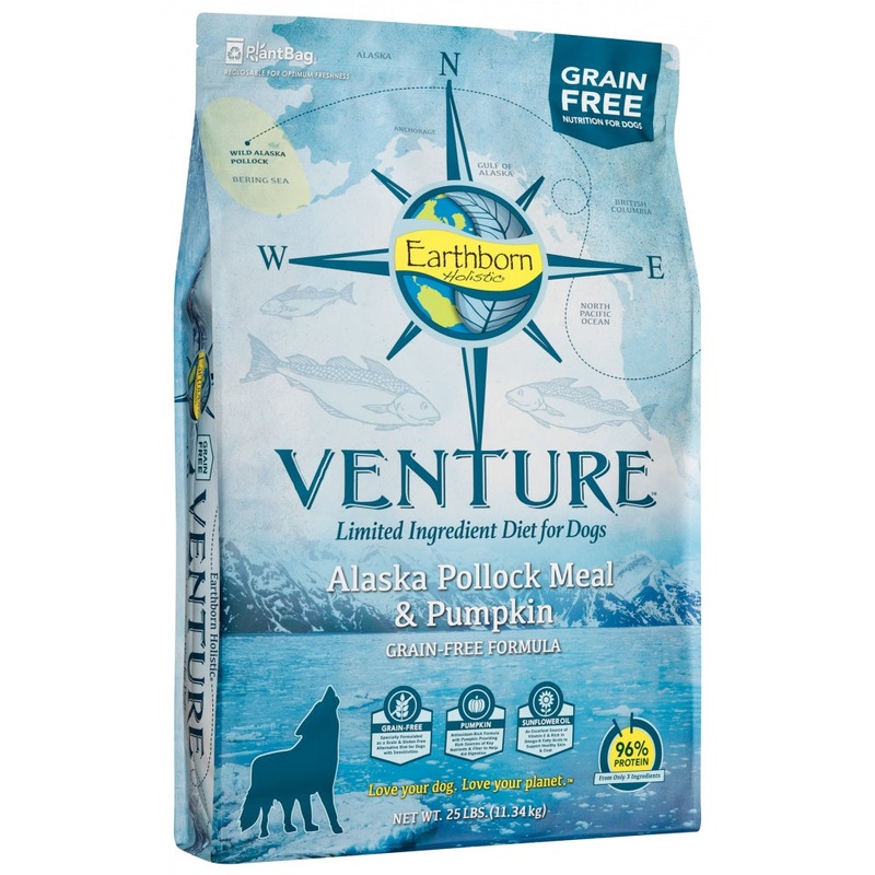 Earthborn Holistic Venture Grain Free Alaska Pollock Meal and Pumpkin Dry Dog Food
