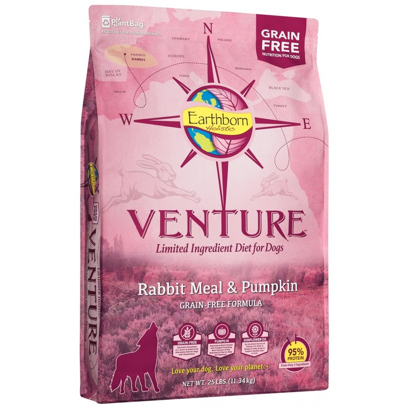 Earthborn Holistic Venture Limited ingredient Grain Free Rabbit Meal and Pumpkin Dry Dog Food