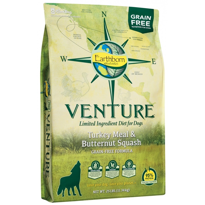 Earthborn Holistic Venture Limited Ingredient Grain Free Turkey Meal and Pumpkin Dry Dog Food