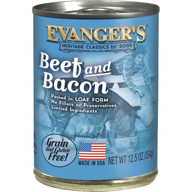Evanger’s Classic Recipes Beef & Bacon Grain-Free Canned Dog Food, 12.5-oz, case of 12