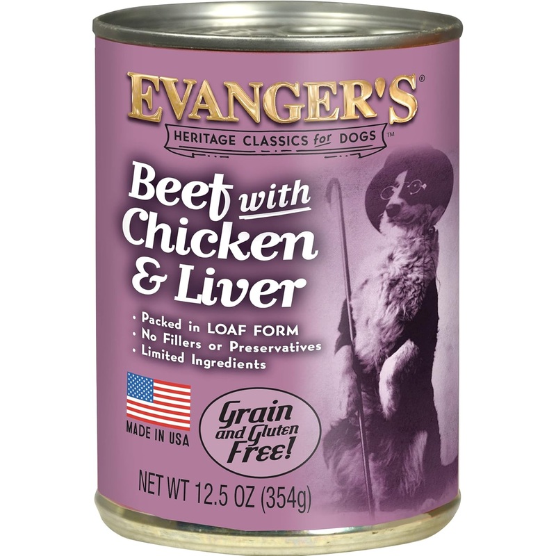 Evanger’s Classic Recipes Beef with Chicken & Liver Grain-Free Canned Dog Food, 12.5-oz, case of 12