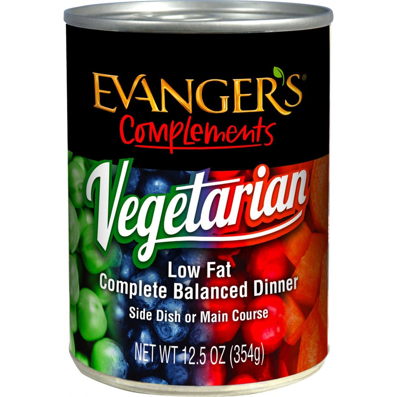 Evanger’s Low Fat Vegetarian Dinner Canned Dog & Cat Food, 12.8-oz, case of 12