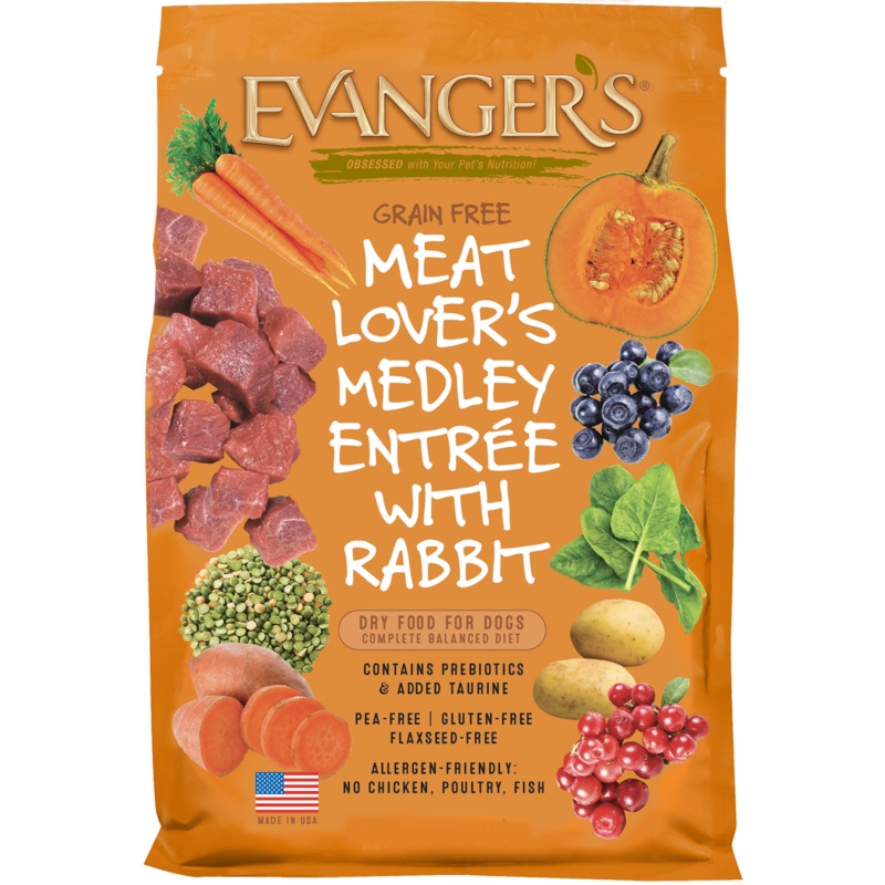 Evanger’s Meat Lover’s Medley with Rabbit Grain-Free Dry Dog Food