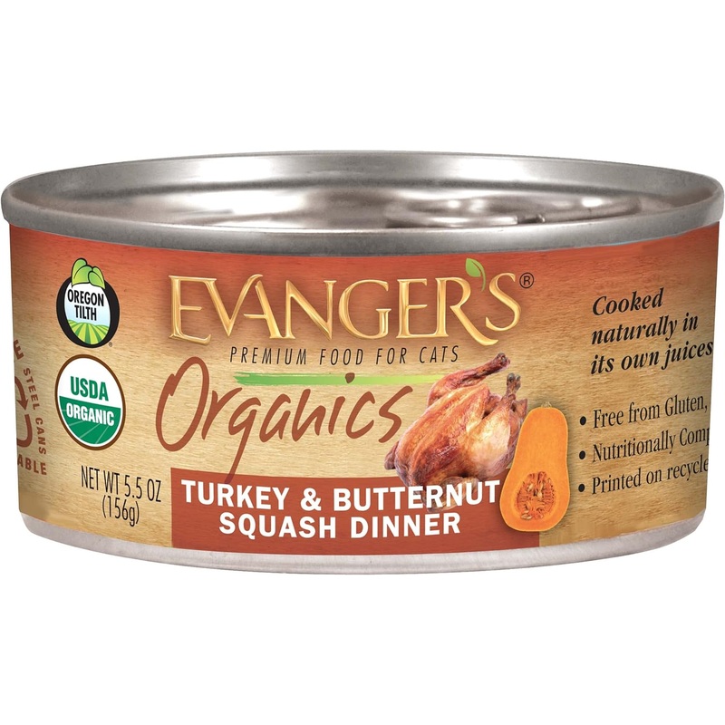 Evanger’s Organics Turkey & Butternut Squash Dinner Canned Cat Food