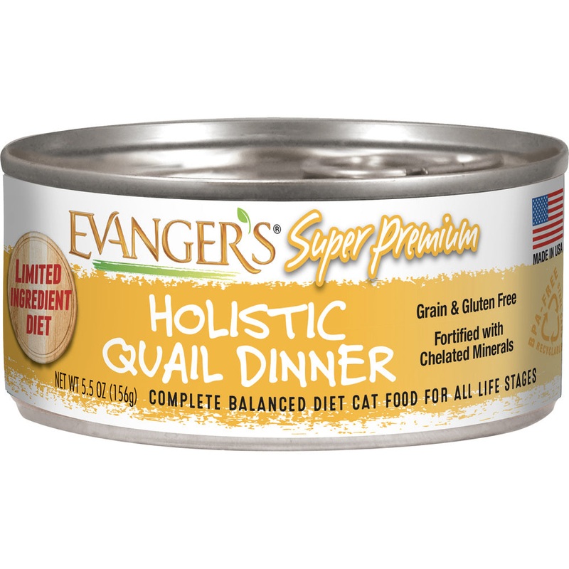 Evanger’s Super Premium Quail Dinner Grain-Free Canned Cat Food