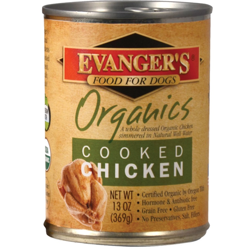 Evangers 100% Organic Cooked Chicken Canned Dog Food