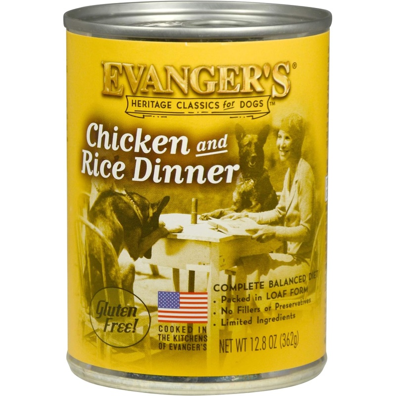 Evangers Classic Chicken and Rice Dinner Canned Dog Food 12, 12.5-oz Cans
