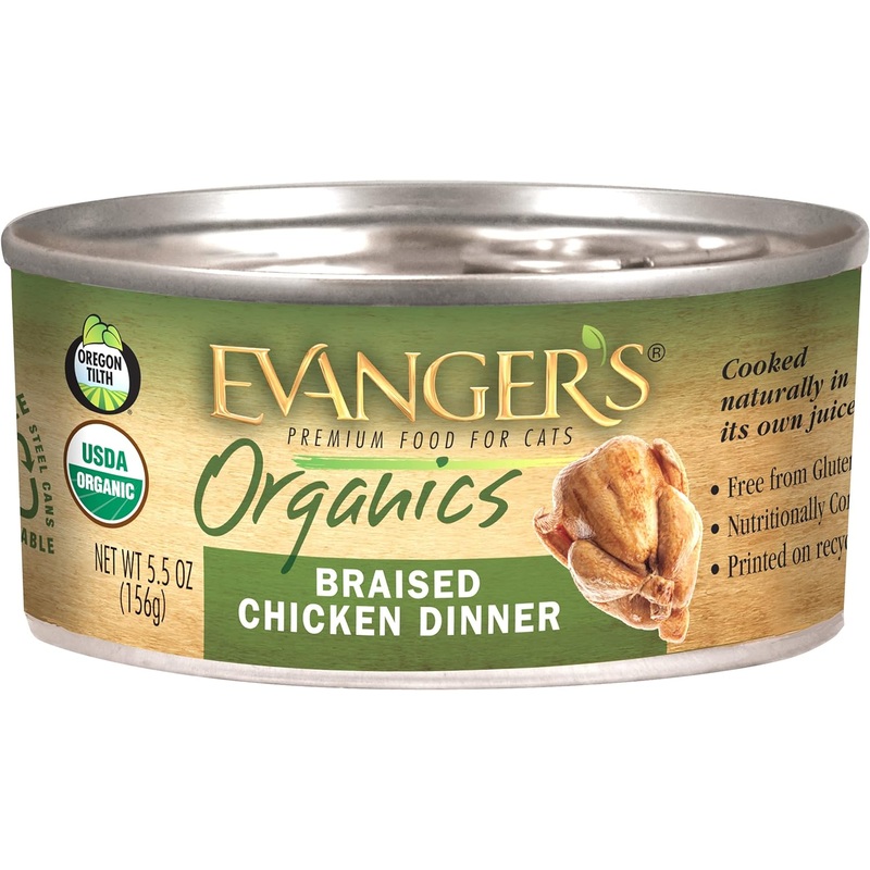 Evangers Organic Braised Chicken Canned Cat Food