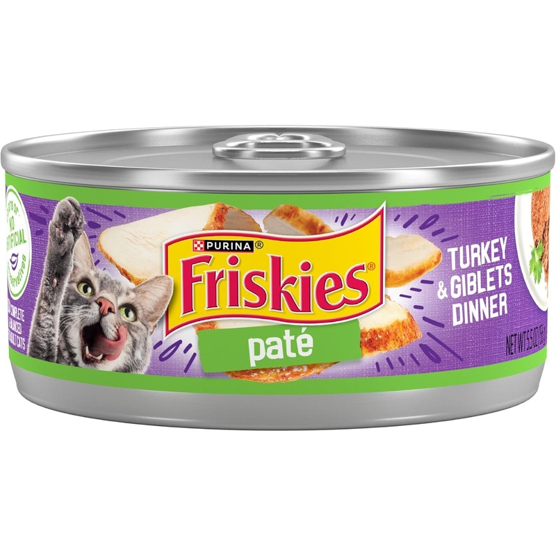 Friskies Classic Pate Adult Turkey & Giblets Dinner Canned Wet Cat Food