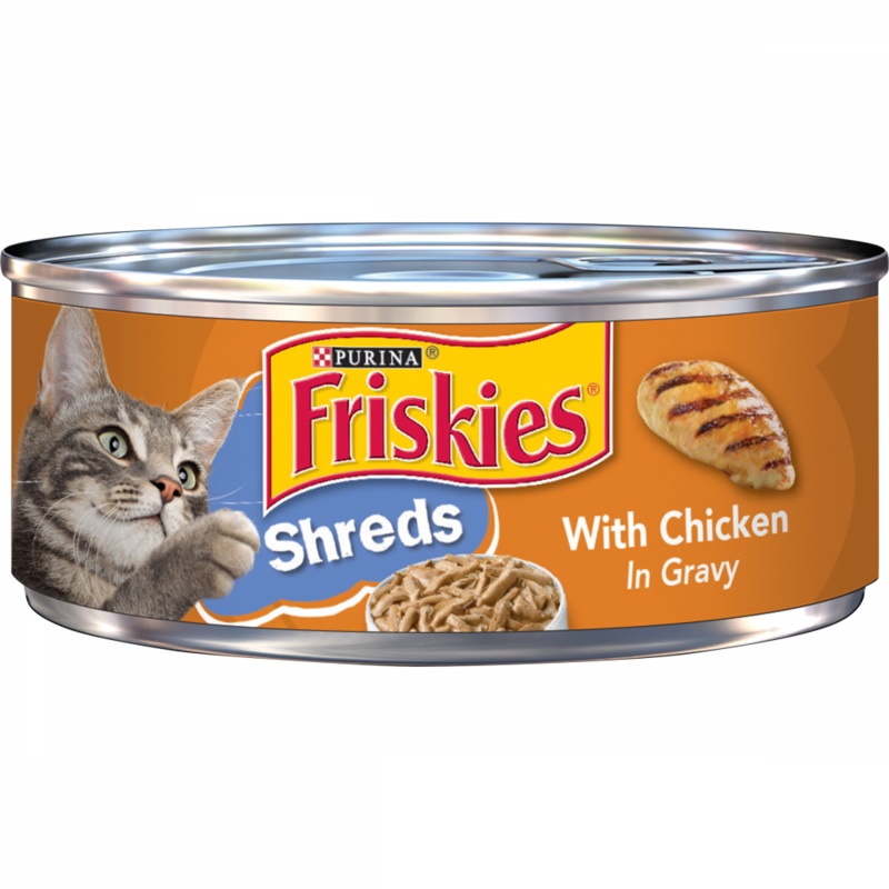 Friskies Savory Shreds with Chicken in Gravy Canned Cat Food
