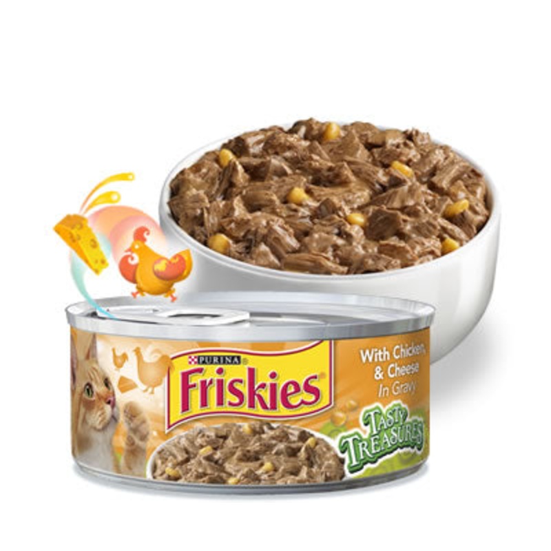 Friskies Tasty Treasures Chicken and Cheese Canned Cat Food