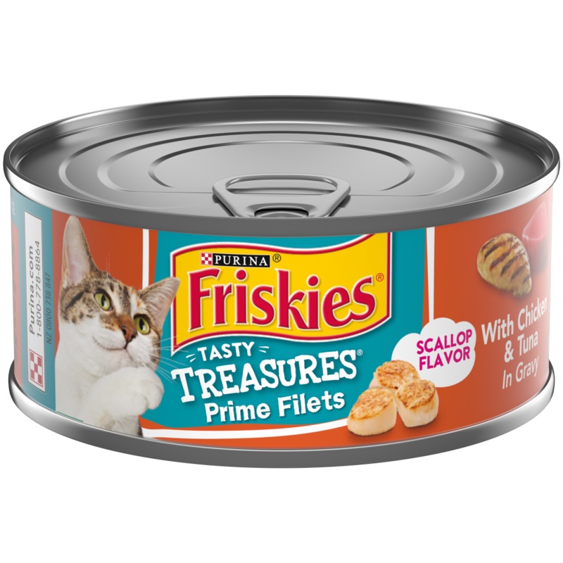 Friskies Tasty Treasures Gravy Chicken, Tuna & Scallop Wet Cat Food