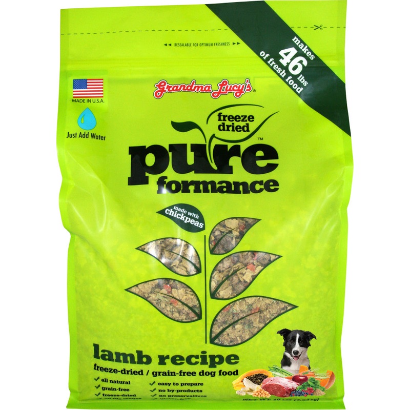 Grandma Lucy’s Pureformance Lamb and Chickpea Freeze Dried Grain Free Dog Food