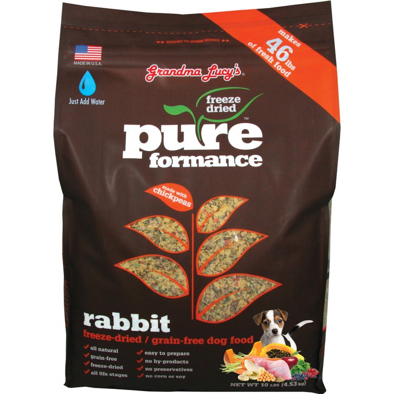 Grandma Lucy’s Pureformance Rabbit and Chickpea Freeze Dried Grain Free Dog Food
