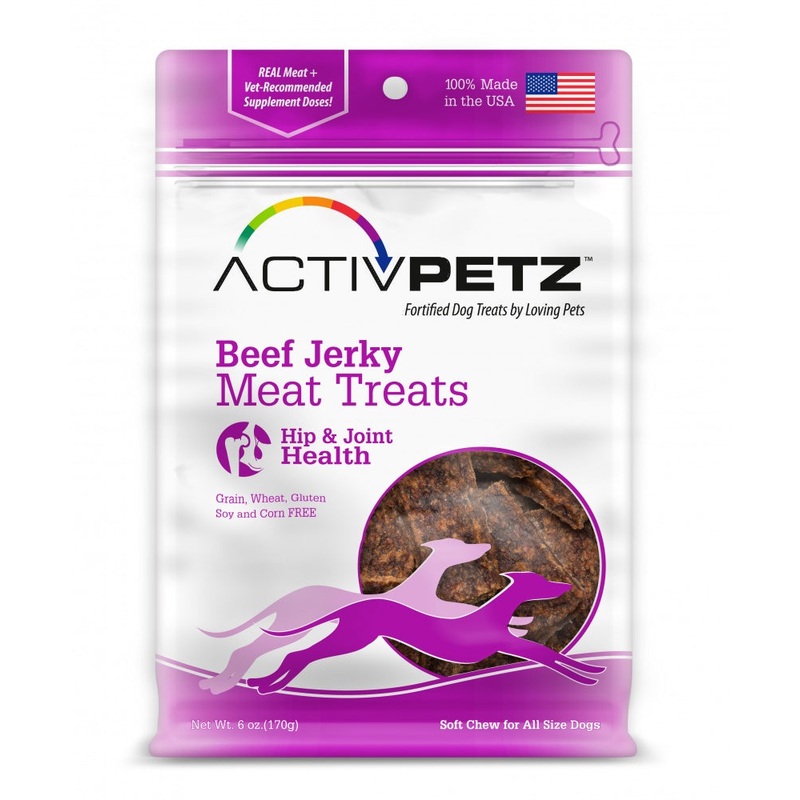 Loving Pets ActivPetz Grain Free Beef Jerky Hip and Joint Health Dog Treats