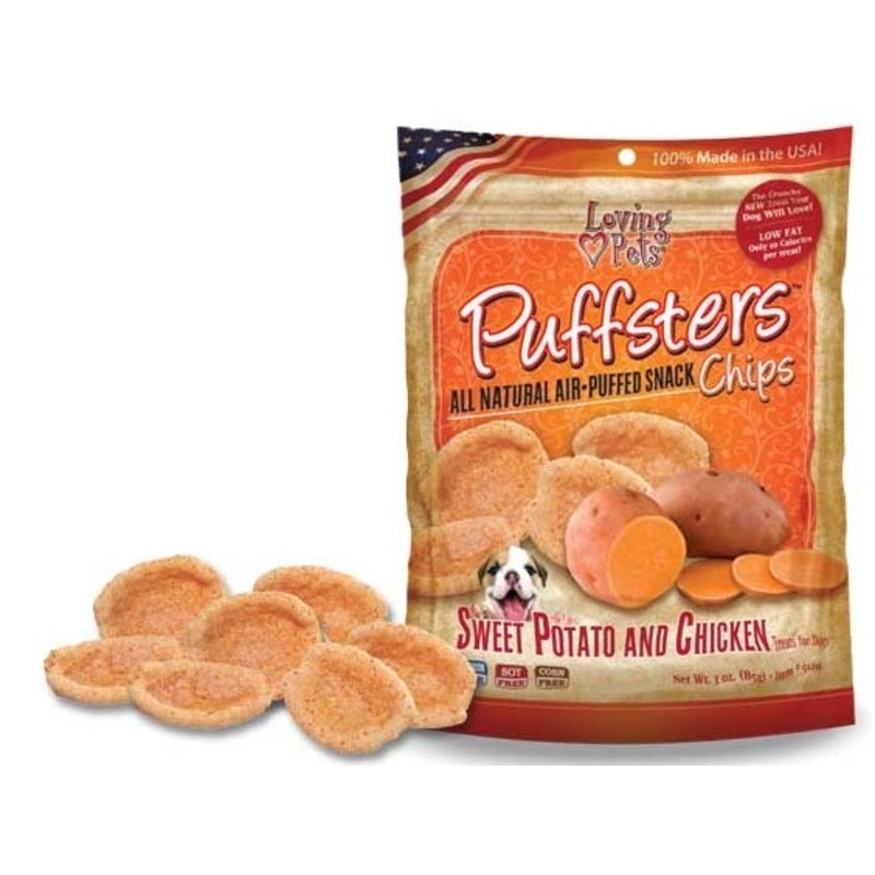 Loving Pets Puffsters Chips Sweet Potato and Chicken Air Puffed Dog Treats