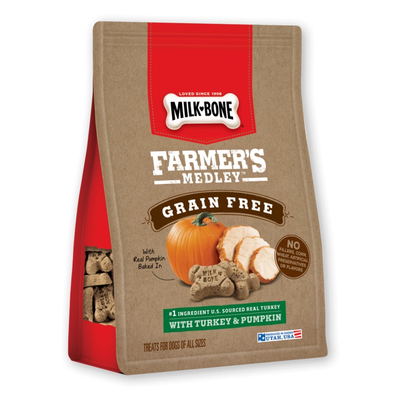Milk-Bone Farmer’s Medley Grain Free Biscuits with Turkey & Pumpkin Dog Treats