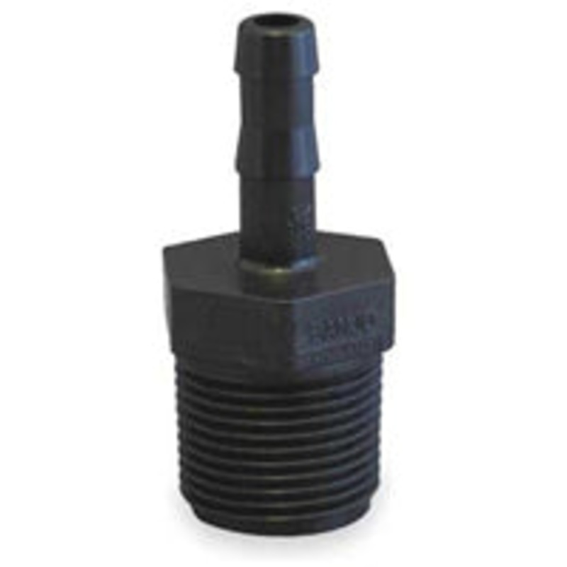 3/4 INCH MNPT X 1/2 INCH HOSE BARB  POLY