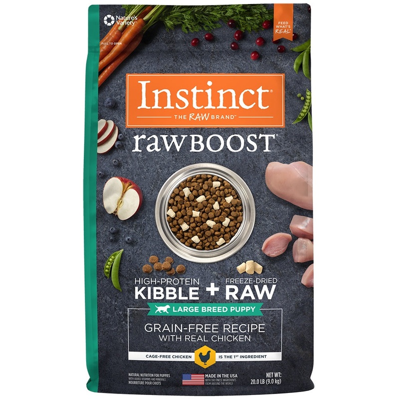 Instinct Raw Boost Grain Free Large Breed Puppy Chicken Meal Formula Dry Dog Food