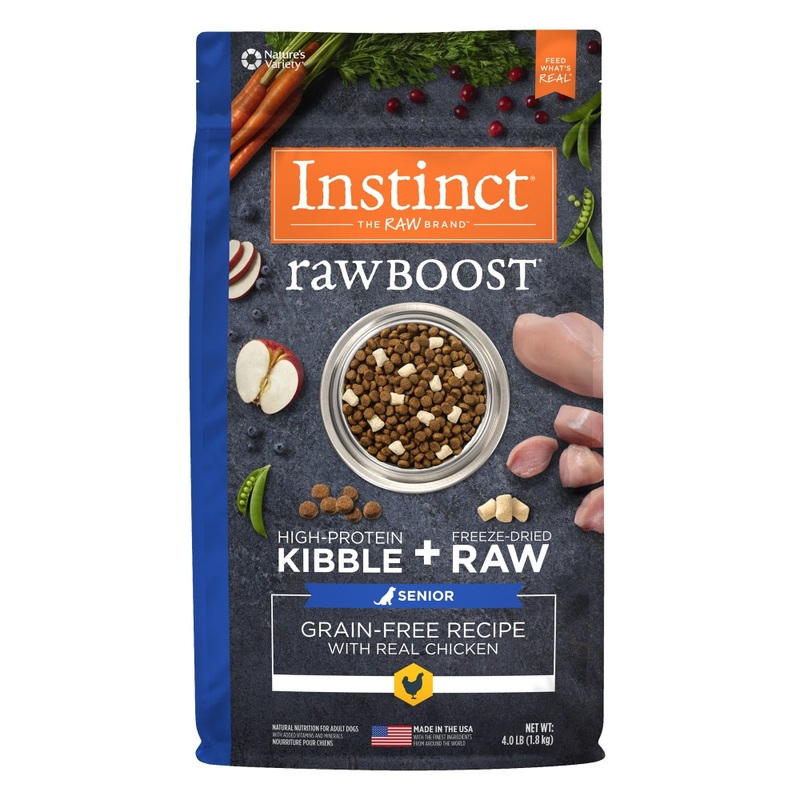 Instinct Raw Boost Senior Grain Free Real Chicken Recipe Natural Dog Food