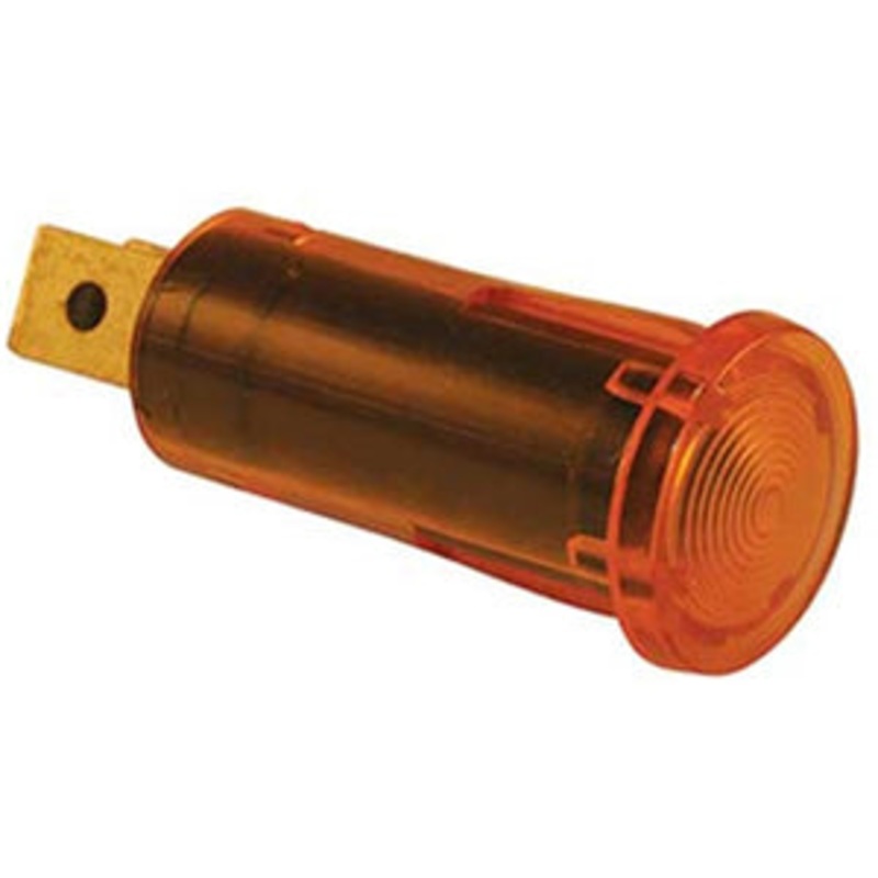 AMBER WARNING LIGHT 16A 12V 1/2 DIA