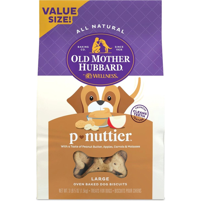 Old Mother Hubbard by Wellness Classic P-Nuttier Natural Large Oven-Baked Biscuits Dog Treats