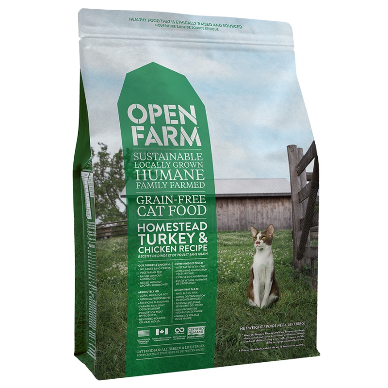 Open Farm Grain Free Homestead Turkey and Chicken Recipe Dry Cat Food