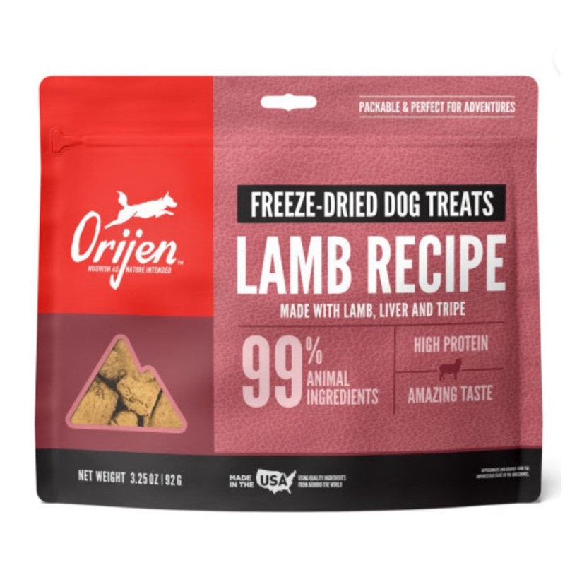 ORIJEN Grass-Fed Lamb Formula Grain-Free Freeze-Dried Dog Treats