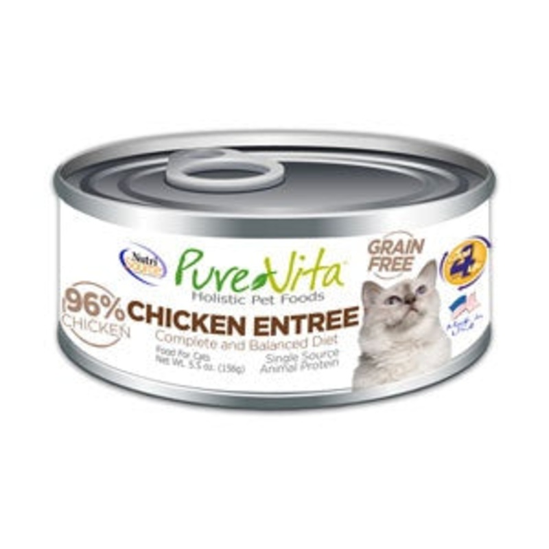 PureVita Grain Free 96% Real Chicken Entree Canned Cat Food