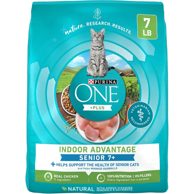 Purina ONE Indoor Advantage Senior 7+ High Protein Natural Dry Cat Food