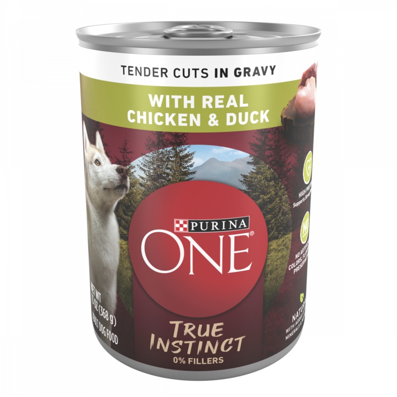 Purina ONE SmartBlend True Instinct Tender Cuts in Gravy with Real Chicken & Duck Canned Dog Food
