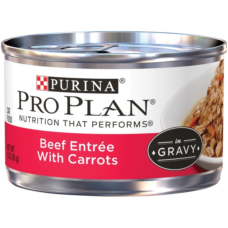 Purina Pro Plan Savor Adult Beef Entree in Gravy with Carrots Canned Cat Food