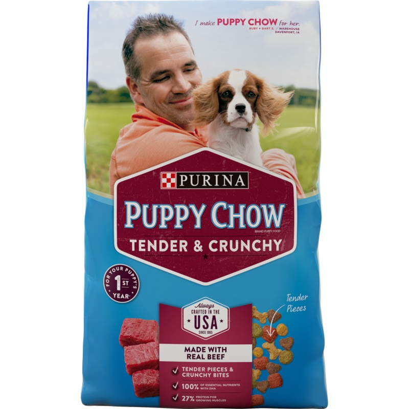 Purina Puppy Chow Tender and Crunchy Beef Recipe Dry Dog Food