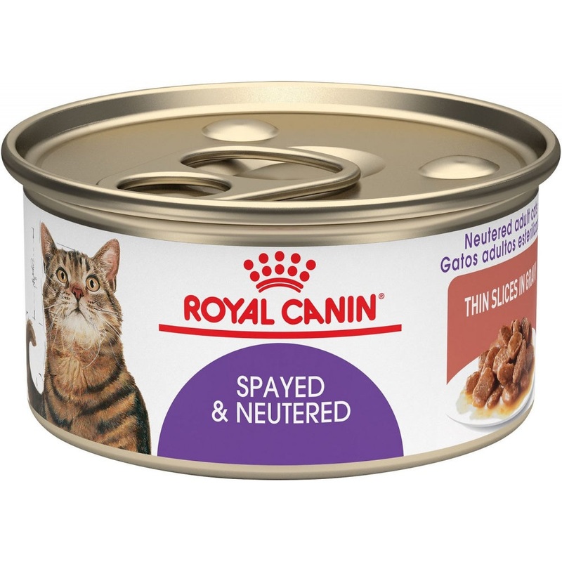 Royal Canin Feline Health Nutrition Spayed or Neutered Thin Slices in Gravy Canned Cat Food