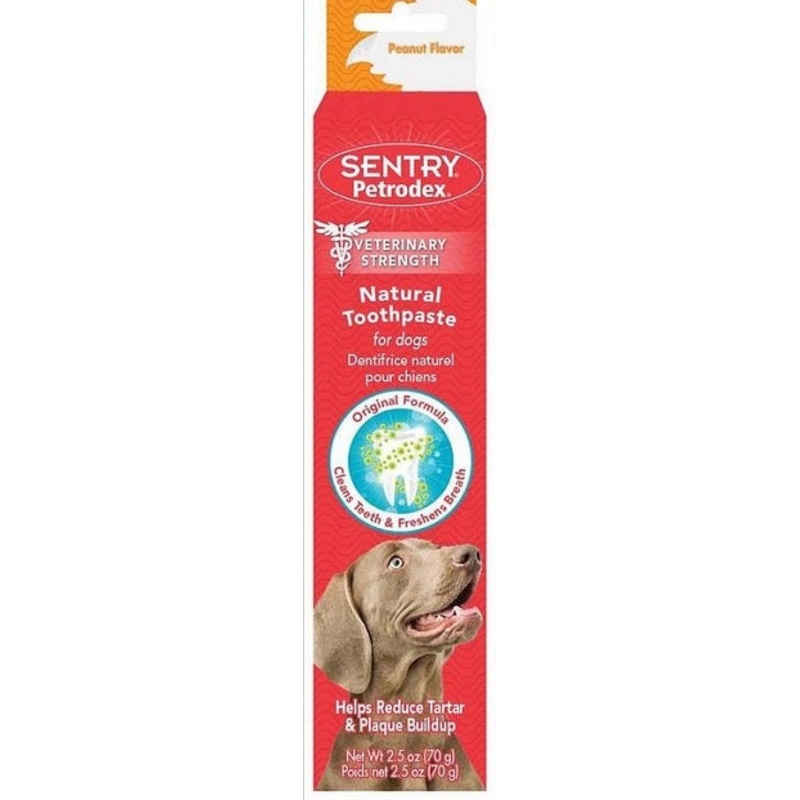 SENTRY Petrodex Veterinary Strength Natural Peanut Flavor Toothpaste for Dogs